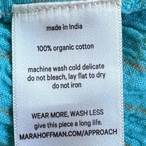 MARA HOFFMAN Swim Annika Midi Maxi Halter Dress with Tie Fairy Light Teal Med - Picture 8 of 9